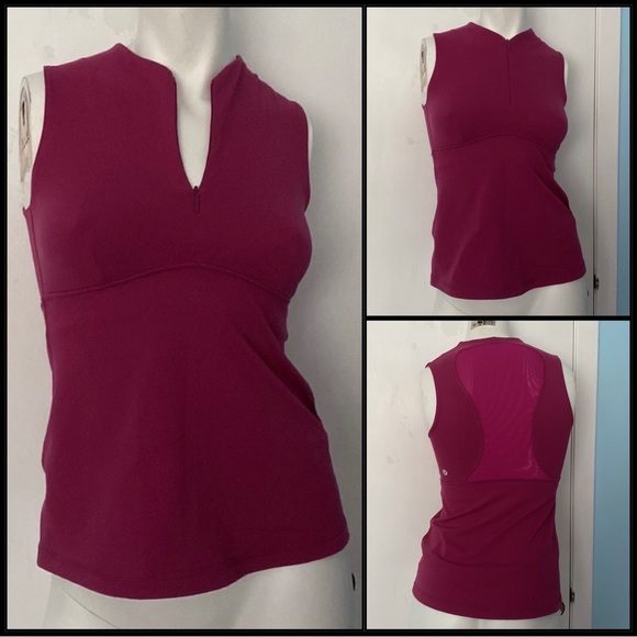 LULULEMON Front Zipper Mock-Neck Workout Training Tank Top size 6 - Picture 1 of 5